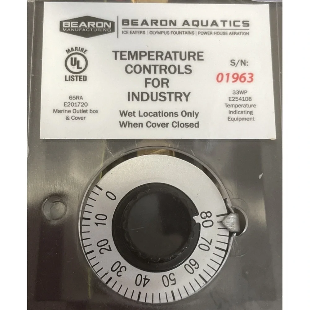Bearon Aquatics Adjustable Thermostat Control KT16110 115V S/N 01963 NEW